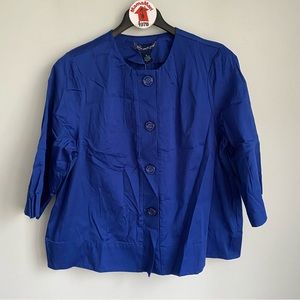 NEW Susan Graver Blue Stretch Hip Jacket 1X